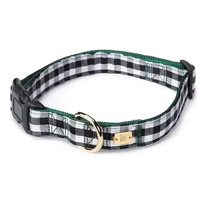 Pet Edge M. Isaac Mizrahi Gingham Pet Collar - 18-26&quot; Length