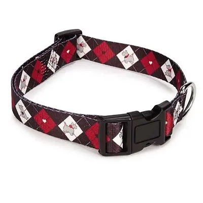 Pet Edge Zack & Zoey Sweetheart Scottie Pet Collar - 6-10" Length