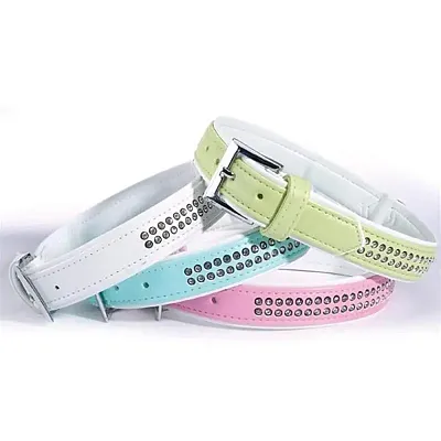Pet Edge Gemstone Collar - Blue - 14-18&quot; x 1&quot;