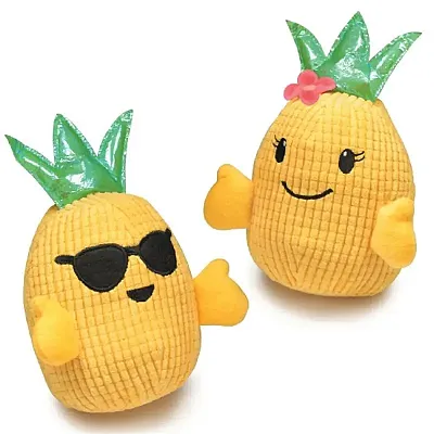 Pet Edge Zanies Hawaiian Breeze Pineapple Pet Toy - Pineapple Girl