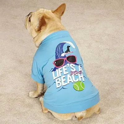 Pet Edge Life&#039;s A Dog Beach T-Shirt - Small