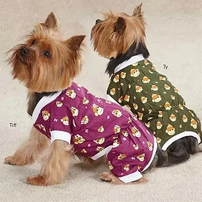 Pet Edge Monkey Business Dog Pajamas - X-Small - Tiff