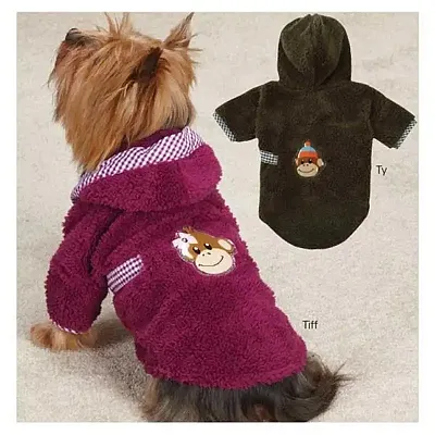 Pet Edge Monkey Business Dog Robe - X-Small - Tiff