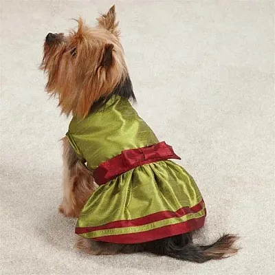 Pet Edge Holiday Shimmer Dog Dress - XX-Small