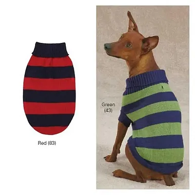 Pet Edge Rugby Dog Sweaters - S/M - Green