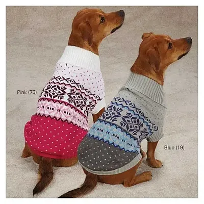 Pet Edge Avalanche Dog Sweaters - S/M - Blue