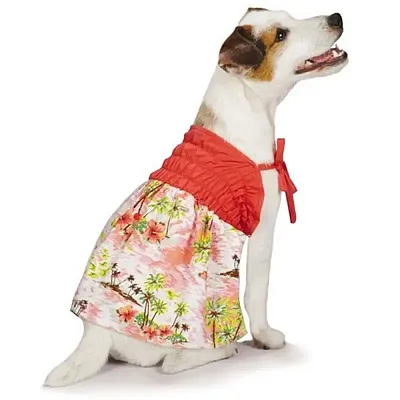 Pet Edge Casual Canine Hawaiian Breeze Camp Pet Dress - Small