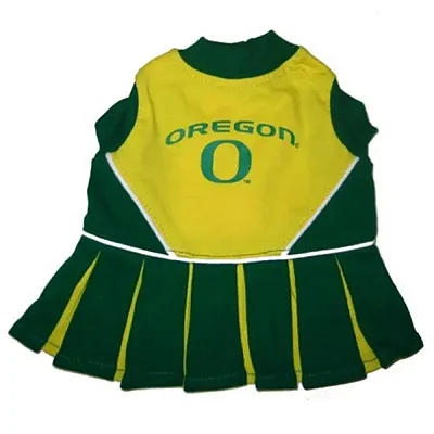 Pets First Oregon Ducks Cheerleader Dog Dress - Small
