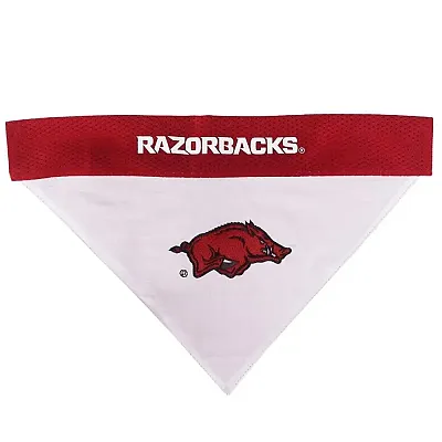 Pets First Arkansas Razorbacks Pet Reversible Bandana - S/M