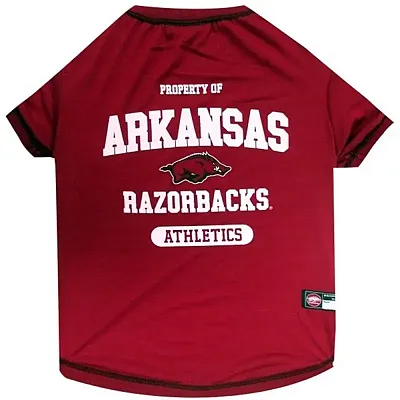 Pets First Arkansas Razorbacks Pet Tee Shirt - Medium