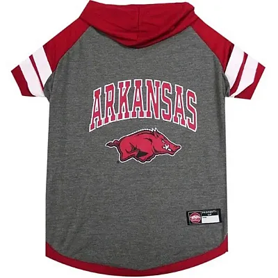 Pets First Arkansas Razorbacks Pet Hoodie T-Shirt - X-Small