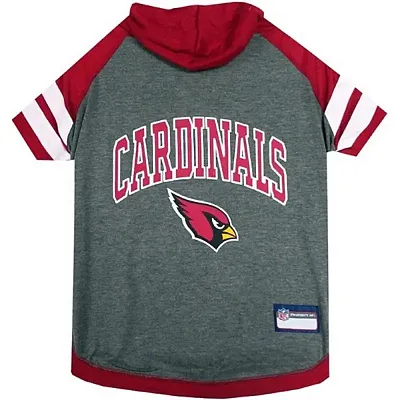 Pets First Arizona Cardinals Pet Hoodie T-Shirt - Small