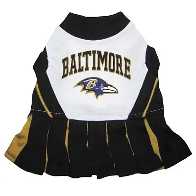 Pets First Baltimore Ravens Cheerleader Dog Dress - X-Small