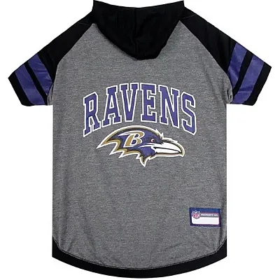 Pets First Baltimore Ravens Pet Hoodie T-Shirt - Small