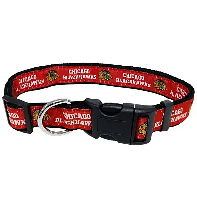 Pets First Chicago Blackhawks Pet Collar by Pets First - Large