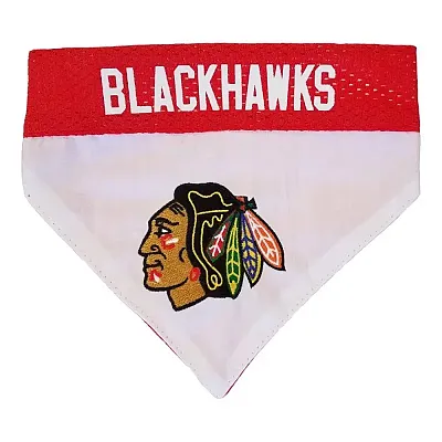 Pets First Chicago Blackhawks Pet Reversible Bandana - S/M