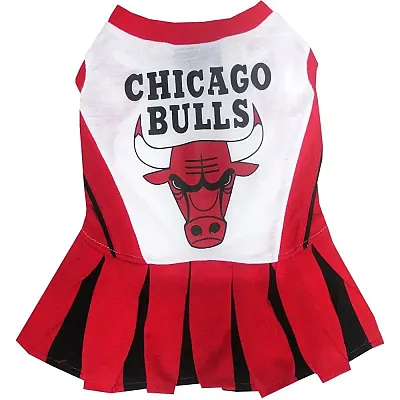 Pets First Chicago Bulls Cheerleader Pet Dress - Small