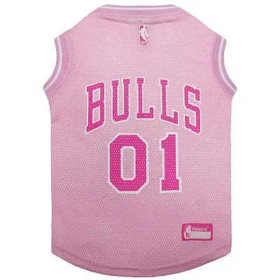 Pets First Chicago Bulls Pet Pink Jersey - Small