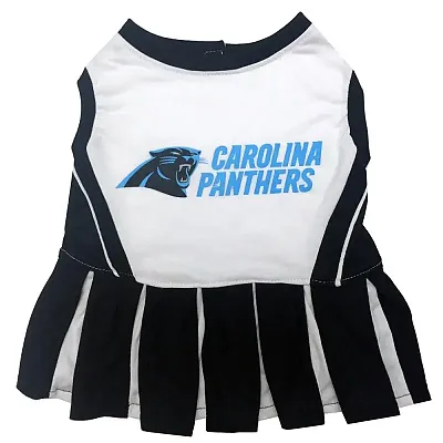 Pets First Carolina Panthers Cheerleader Pet Dress - X-Small