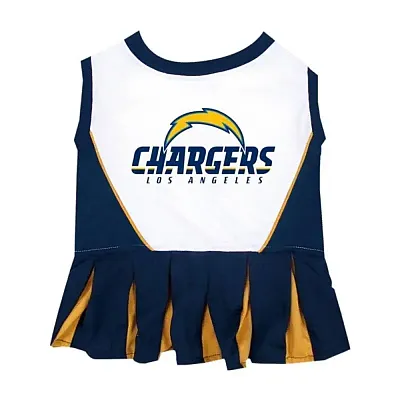 Pets First Los Angeles Chargers Cheerleader Pet Dress - Medium