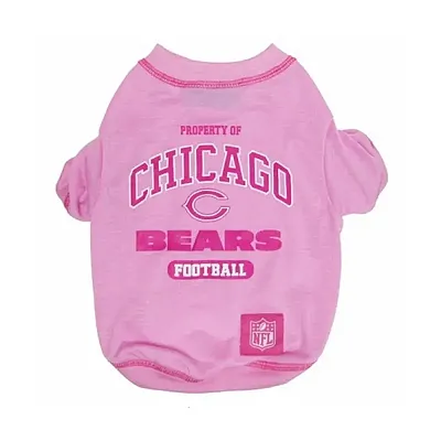 Pets First Chicago Bears Pink Dog T-Shirt - X-Small