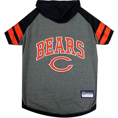 Pets First Chicago Bears Pet Hoodie T-Shirt - X-Small