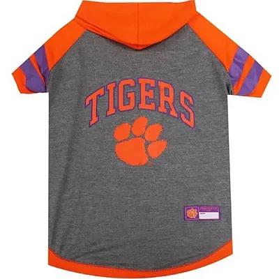 Pets First Clemson Tigers Pet Hoodie T-Shirt - Small