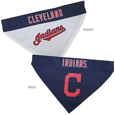 Pets First Cleveland Indians Pet Reversible Bandana - S/M