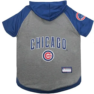 Pets First Chicago Cubs Pet Hoodie T-Shirt - Small