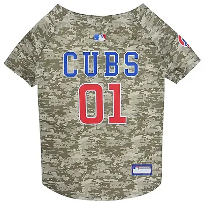 Pets First Chicago Cubs Pet Camo Jersey - XL