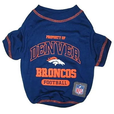 Pets First Denver Broncos Dog T-Shirt - Small