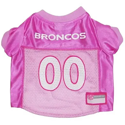 Pets First Denver Broncos Pink Dog Jersey - Medium