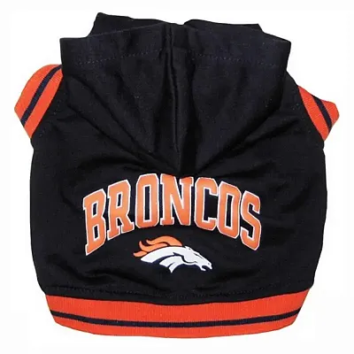 Pets First Denver Broncos Pet Hoodie Sweatshirt - Medium