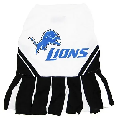 Pets First Detroit Lions Cheerleader Dog Dress - Medium