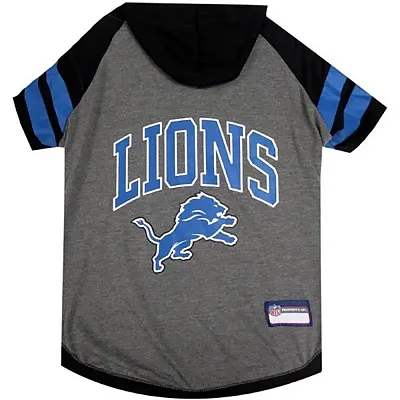 Pets First Detroit Lions Pet Hoodie T-Shirt - Medium