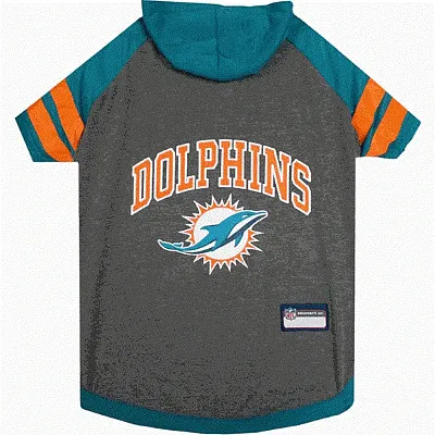 Pets First Miami Dolphins Pet Hoodie T-Shirt - X-Small