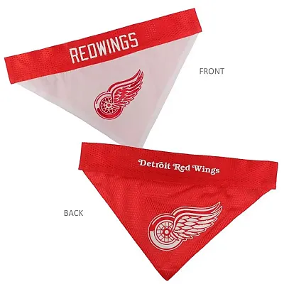 Pets First Detroit Red Wings Pet Reversible Bandana - S/M