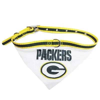 Pets First Green Bay Packers Dog Collar Bandana - Small