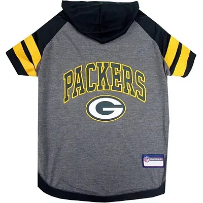 Pets First Green Bay Packers Pet Hoodie T-Shirt - Medium
