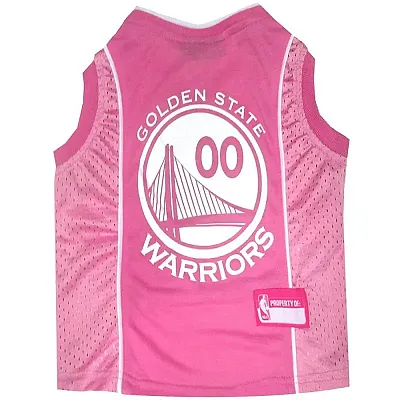 Pets First Golden State Warriors Pink Pet Jersey - X-Small