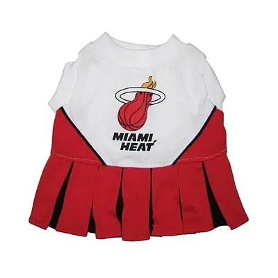 Pets First Miami Heat Cheerleader Dog Dress - Small
