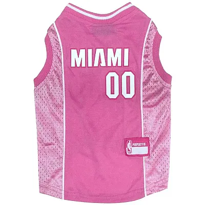 Pets First Miami Heat Pink Pet Jersey - Small