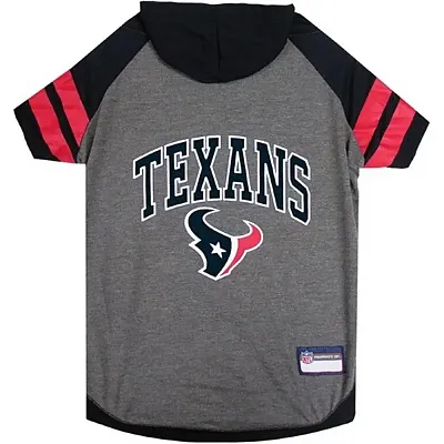 Pets First Houston Texans Pet Hoodie T-Shirt - Small
