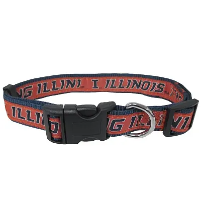 Pets First Illinois Fighting Illini Pet Collar by Pets First - Medium