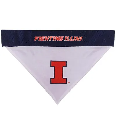 Pets First Illinois Fighting Illini Pet Reversible Bandana - L/XL