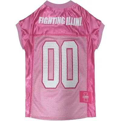 Pets First Illinois Fighting Illini Pink Pet Jersey - XS