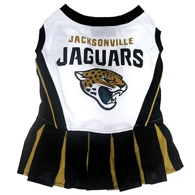 Pets First Jacksonville Jaguars Cheerleader Pet Dress - Small