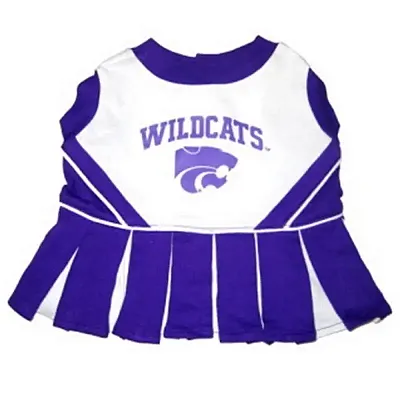 Pets First Kansas State Wildcats Cheerleader Pet Dress - Medium