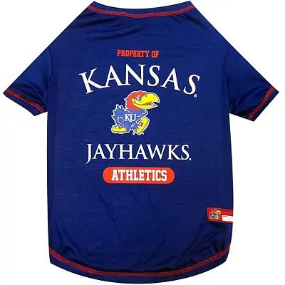 Pets First Kansas Jayhawks Pet Tee Shirt - Large