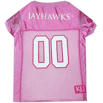 Pets First Kansas Jayhawks Pink Pet Jersey - XS